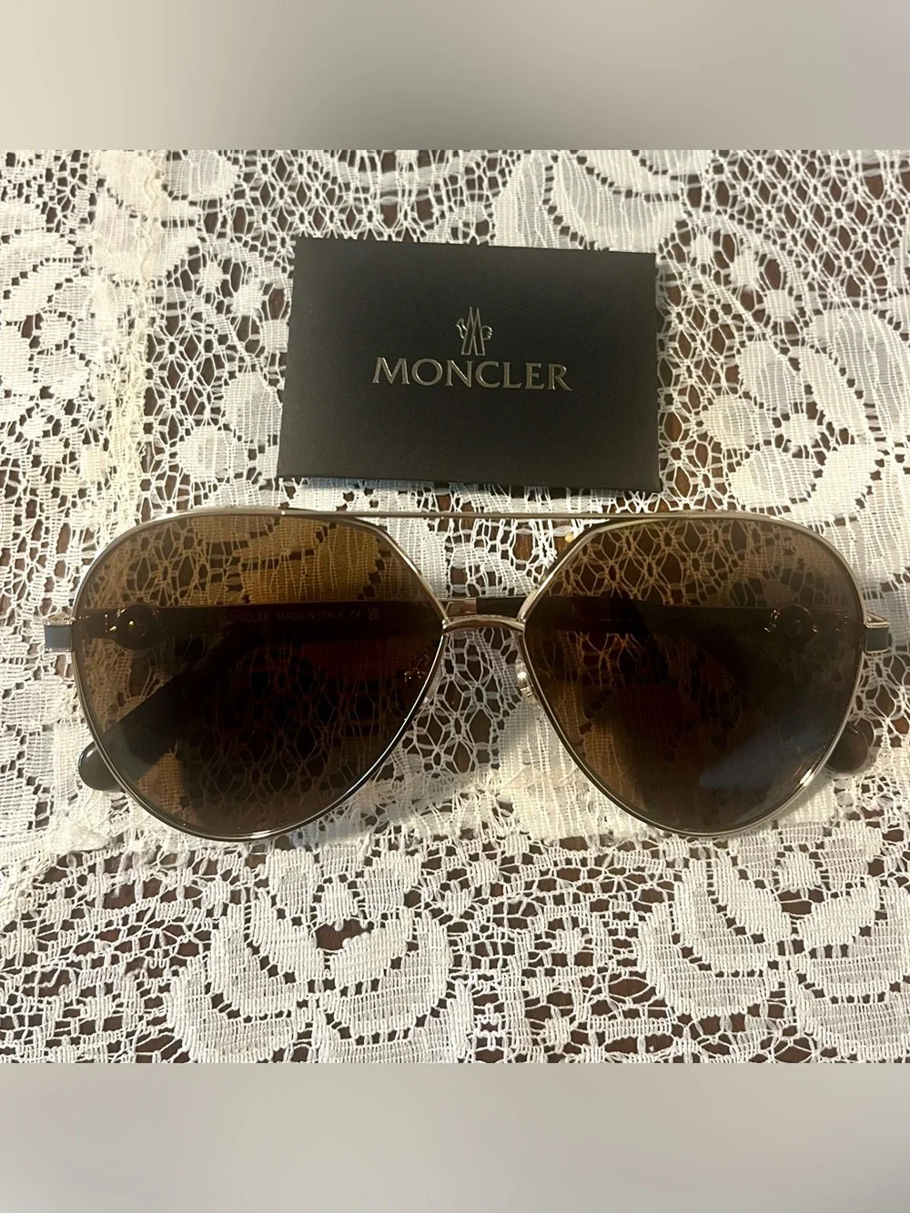 Moncler Authentic Aviator Vizta Sunglasses